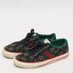 مملوكة مسبقًا Gucci Tennis 1977 Size 37 Navy Blue Denim Low Top Sneakers