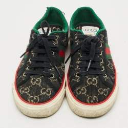 مملوكة مسبقًا Gucci Tennis 1977 Size 37 Navy Blue Denim Low Top Sneakers