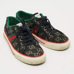 مملوكة مسبقًا Gucci Tennis 1977 Size 37 Navy Blue Denim Low Top Sneakers