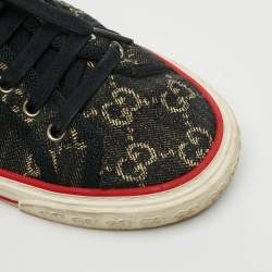 مملوكة مسبقًا Gucci Tennis 1977 Size 37 Navy Blue Denim Low Top Sneakers
