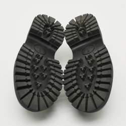 Pre Owned حذاء لوفرز غوتشي هورسبيت جلد GG أسود بلاتفورم مقاس 36.5