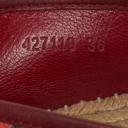 Pre Owned Gucci Size 36 Multicolor GG Supreme Coated Canvas and Leather Flora Espadrille Flats