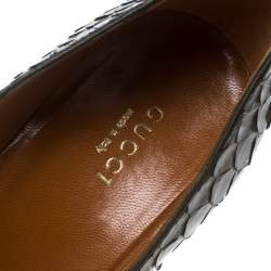 مملوكة مسبقًا Gucci Two Tone Python Betty Platform Pumps Size 36.5