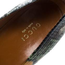 Gucci Multicolor Python Betty Platform Pumps Size 37