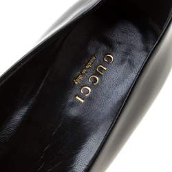 Pre Owned Gucci Black Patent Leather Pumps Size 37