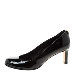 Pre Owned Gucci Black Patent Leather Pumps Size 37