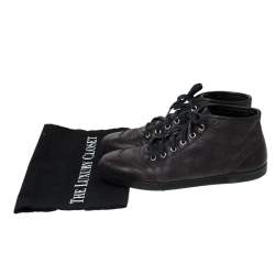 Gucci Brown Guccissima Leather High Top Sneakers Size 38