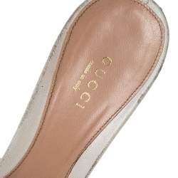 Pre Owned صندل سلايد غوتشيي نيو هوليوود هورسبيت جلد بيج مقاس 39.5