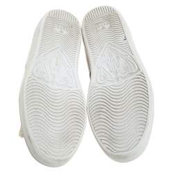 Gucci White Leather Ace Metallic Stars Low Top Sneakers Size 36.5