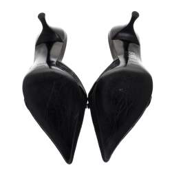 Gucci Black GG Canvas Pointed Toe Mules Size 39.5