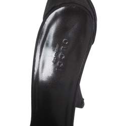 مملوكة مسبقًا Gucci Black Satin Embellished Ankle Strap Sandals Size 39