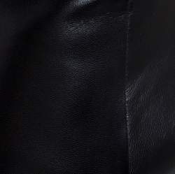Pre Owned Gucci Black Leather Zip Platform Ankle Boots Size 40