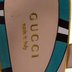 Pre Owned صندل غوتشي "كراوفورد" سير كاحل جلد ذهبي مقاس 38.5