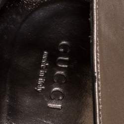 Gucci Metallic Leather Lisbeth Platform Pumps Size 39