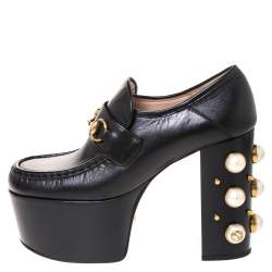 gucci high heel loafers