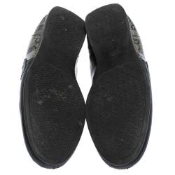 Pre Owned حذاء رياضي غوتشي منخفض من أعلى كانفاس غليتر مقوى حرفي الشعار جي جي بيج/ أسود مقاس 37.5 