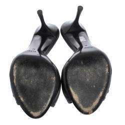 Pre Owned Gucci Black Leather Horsebit Mule Slide Sandals Size 41