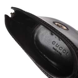 Pre Owned Gucci Black Leather 'Hysteria' Ankle Booties Size 41