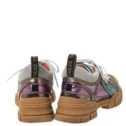 Gucci Multicolor Leather and Mesh Flashtrek Low-Top Sneakers Size 38.5