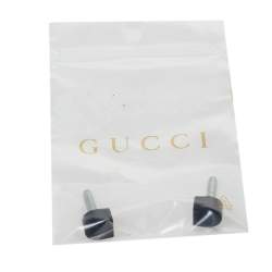 Pre Owned Gucci Silver Leather Studded Coline T Strap Pumps Size 36.5