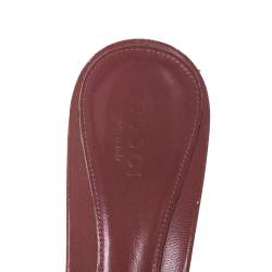 Pre Owned Gucci Pink Guccissima Leather Horsebit Pointed Toe Mule Sandals Size 37