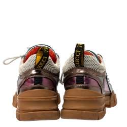 Gucci Multicolor Leather and Mesh Flashtrek Low-Top Sneakers Size 36