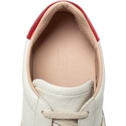 مملوكة مسبقًا حذاء رياضي غوتشي "آيس" طراز منخفض من أعلى جلد أبيض اللون مقاس 39.5