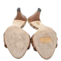 مملوكة مسبقًا صندل سلايد غوتشي كانفاس جي جي وجلد بني مقاس 37