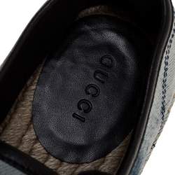 Pre Owned Gucci White/Blue Denim Fabric Eivissa Espadrille Sneakers Size 38