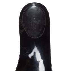 Pre Owned Gucci Black Patent Leather Horsebit Platform Clog Sandals Size 40