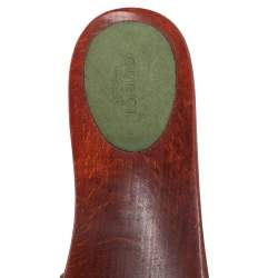 مملوكة مسبقًا Gucci Green Suede And Leather Icon Bit Clogs Size 40.5