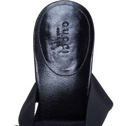 Pre Owned صندل غوتشى ملتف حول الكاحل مقدمة مفتوحة قماش غروغران أسود مقاس 41