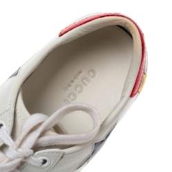 مملوكة مسبقًا Gucci White Leather Ace Metallic Stars Low Top Sneakers Size 35.5