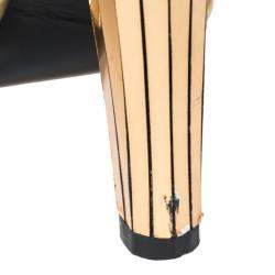 Pre Owned Gucci Metallic Gold Leather Strappy Tiger Charm Embellished Ankle Strap Sandals Size 38