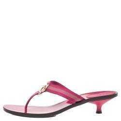 مملوكة مسبقًا صندل غوتشي فينتدج ويب شعار الماركة جي جي كانفاس وردي أرجواني مقاس 38.5