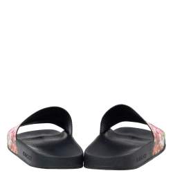 Pre Owned Gucci Multicolor GG Floral Canvas Flat Slides Size 38