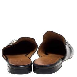 مملوكة مسبقًا Gucci Black Leather Princetown Horsebit Mules Size 41