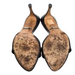 مملوكة مسبقًا Gucci Black GG Canvas Slide Sandals Size 36