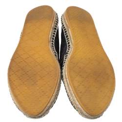 Pre Owned حذاء فلات إسبادريل غوتشي سليب أون جلد جي جي أسود مقاس 38