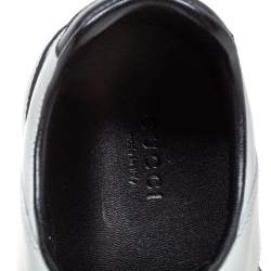 Gucci Black/White Leather Miro Sneakers Size 40.5