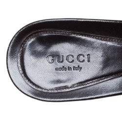 مملوكة مسبقًا Gucci Dark Brown Guccissima Leather New Hollywood Horsebit Mules Size 38.5