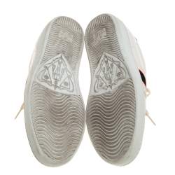 مملوكة مسبقًا حذاء رياضى غوتشى منخفض من أعلى باند غوتشى أيس جلد أحمر / أبيض مقاس 37.5