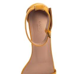 Pre Owned صندل غوتشى سيور كاحل هورسبيت سويدى مسترد مقاس 35.5