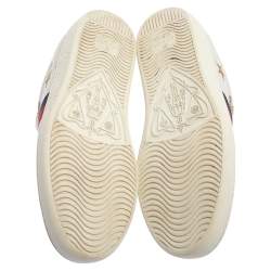 مملوكة مسبقًا حذاء رياضى غوتشى نجمة نحلة أيس جلد أبيض مقاس 35