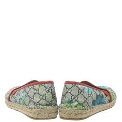 مملوكة مسبقًا حذاء إسبادريل غوتشى فلات كانفاس طباعة بلوم سوبريم جى جى متعدد الألوان مقاس 40