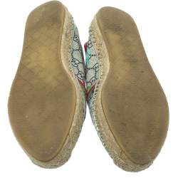 مملوكة مسبقًا حذاء إسبادريل  غوتشى فلات كانفاس طباعة بلوم سوبريم جى جى متعدد الألوان مقاس 40