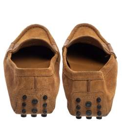 مملوكة مسبقًا Gucci Beige Suede And Guccissima Leather Slip On Loafers Size 37