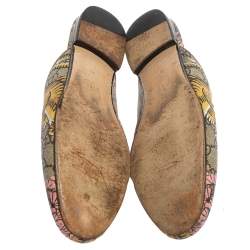 مملوكة مسبقًا Gucci Multicolor Canvas Princeton Horsebit Mules Sandals  Size 41