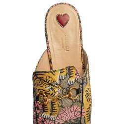 مملوكة مسبقًا Gucci Multicolor Canvas Princeton Horsebit Mules Sandals  Size 41