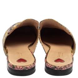 مملوكة مسبقًا Gucci Multicolor Canvas Princeton Horsebit Mules Sandals  Size 41